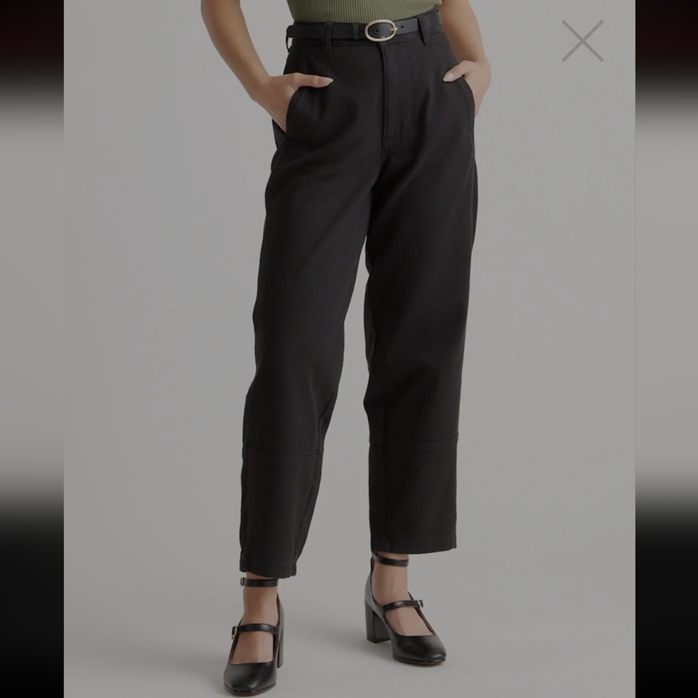 Quince Organic Stretch Cotton Twill Barrel Pants